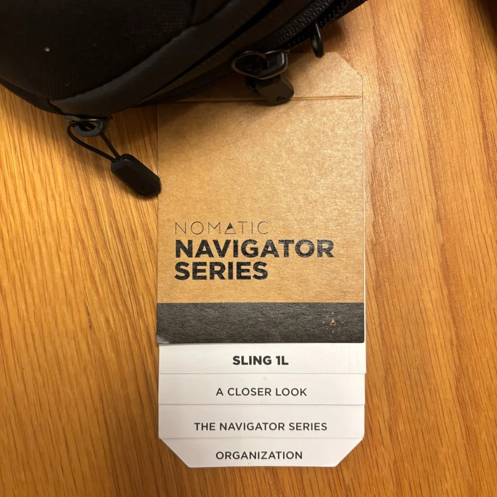 Nomatic Navigator Sling 1L Black NWT Minimal Travel Crossbody Bag Tech - Picture 6 of 8